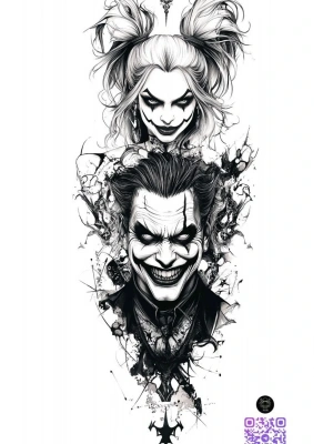 Joker Kapı Direk Kaplama Folyosu BASKILI STİCKER Sağ-Sol 2 Adet 22*50 CM