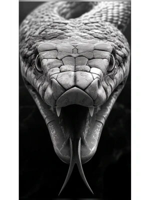 Yılan Kapı Direk Kaplama Folyosu BASKILI STİCKER Sağ-Sol 2 Adet 22*50 CM