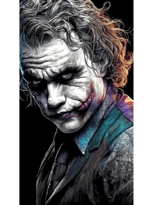 Joker Kapı Direk Kaplama Folyosu BASKILI STİCKER Sağ-Sol 2 Adet 22*50 CM