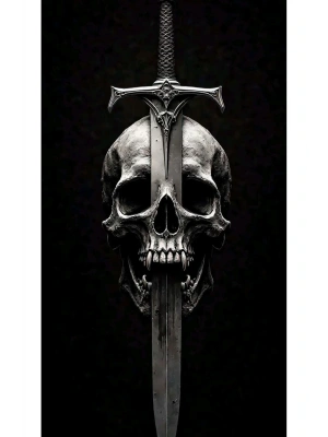 Kuru Kafa Kılıç Kapı Direk Kaplama Folyosu BASKILI STİCKER Sağ-Sol 2 Adet 22*50 CM