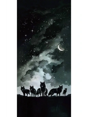 Kurt Kapı Direk Kaplama Folyosu BASKILI STİCKER Sağ-Sol 2 Adet 22*50 CM