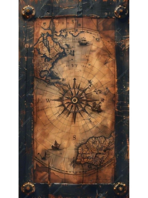 Harita Kapı Direk Kaplama Folyosu BASKILI STİCKER Sağ-Sol 2 Adet 22*50 CM