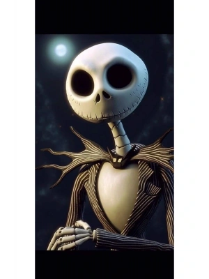 Jack Skellington Kapı Direk Kaplama Folyosu BASKILI STİCKER Sağ-Sol 2 Adet 22*50 CM