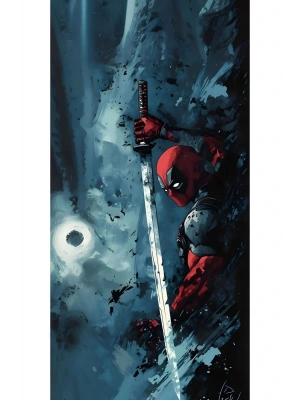 Ölü Gelin Kapı Direk Kaplama Folyosu BASKILI STİCKER Sağ-Sol 2 Adet 22*50 CM