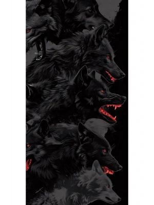 Kurt Kapı Direk Kaplama Folyosu BASKILI STİCKER Sağ-Sol 2 Adet 22*50 CM