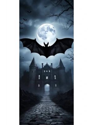 Yarasa Kapı Direk Kaplama Folyosu BASKILI STİCKER Sağ-Sol 2 Adet 22*50 CM