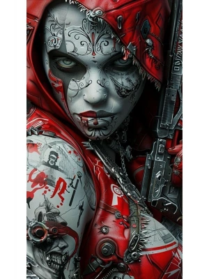 Kadın Kapı Direk Kaplama Folyosu BASKILI STİCKER Sağ-Sol 2 Adet 22*50 CM