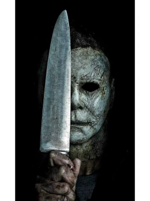 Michael Myers Kapı Direk Kaplama Folyosu BASKILI STİCKER Sağ-Sol 2 Adet 22*50 CM
