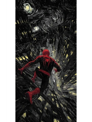 Örümcek Adam Kapı Direk Kaplama Folyosu BASKILI STİCKER Sağ-Sol 2 Adet 22*50 CM