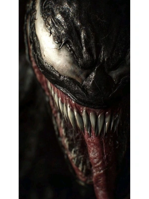 Venom Kapı Direk Kaplama Folyosu BASKILI STİCKER Sağ-Sol 2 Adet 22*50 CM