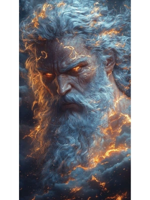 Zeus Kapı Direk Kaplama Folyosu BASKILI STİCKER Sağ-Sol 2 Adet 22*50 CM