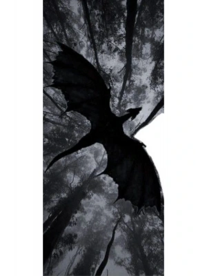 Ejderha Kapı Direk Kaplama Folyosu BASKILI STİCKER Sağ-Sol 2 Adet 22*50 CM