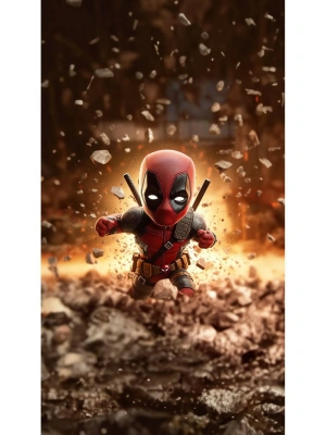 Deadpool Kapı Direk Kaplama Folyosu BASKILI STİCKER Sağ-Sol 2 Adet 22*50 CM