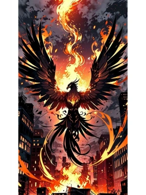 Anka Kuşu Kapı Direk Kaplama Folyosu BASKILI STİCKER Sağ-Sol 2 Adet 22*50 CM