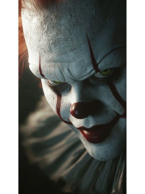 Pennywise Kapı Direk Kaplama Folyosu BASKILI STİCKER Sağ-Sol 2 Adet 22*50 CM