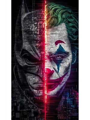 Joker Kapı Direk Kaplama Folyosu BASKILI STİCKER Sağ-Sol 2 Adet 22*50 CM