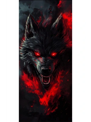 Kurt Kapı Direk Kaplama Folyosu BASKILI STİCKER Sağ-Sol 2 Adet 22*50 CM