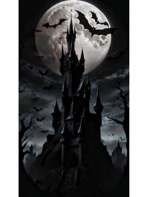 Şato Kapı Direk Kaplama Folyosu BASKILI STİCKER Sağ-Sol 2 Adet 22*50 CM