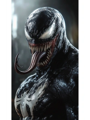 Venom Kapı Direk Kaplama Folyosu BASKILI STİCKER Sağ-Sol 2 Adet 22*50 CM