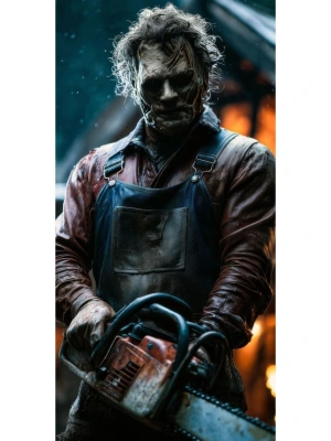 Texas Chainsaw Kapı Direk Kaplama Folyosu BASKILI STİCKER Sağ-Sol 2 Adet 22*50 CM