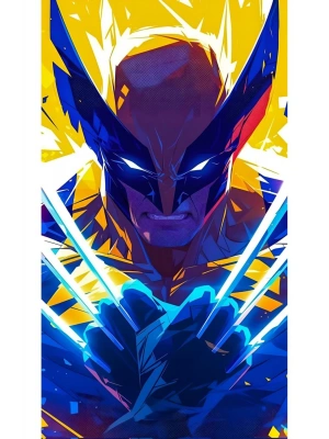 Wolverine Kapı Direk Kaplama Folyosu BASKILI STİCKER Sağ-Sol 2 Adet 22*50 CM