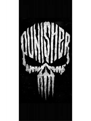 Punisher Kapı Direk Kaplama Folyosu BASKILI STİCKER Sağ-Sol 2 Adet 22*50 CM