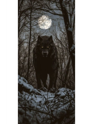 Kurt Kapı Direk Kaplama Folyosu BASKILI STİCKER Sağ-Sol 2 Adet 22*50 CM