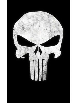 Punisher Kapı Direk Kaplama Folyosu BASKILI STİCKER Sağ-Sol 2 Adet 22*50 CM