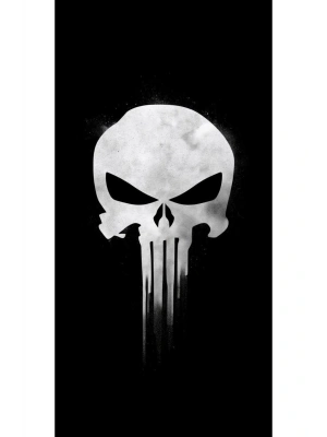 Punisher Kapı Direk Kaplama Folyosu BASKILI STİCKER Sağ-Sol 2 Adet 22*50 CM