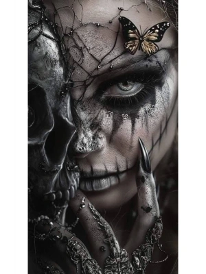 Kadın Kapı Direk Kaplama Folyosu BASKILI STİCKER Sağ-Sol 2 Adet 22*50 CM