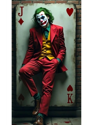 Joker Kapı Direk Kaplama Folyosu BASKILI STİCKER Sağ-Sol 2 Adet 22*50 CM