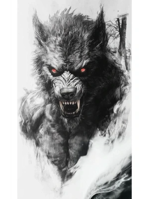 Kurt Kapı Direk Kaplama Folyosu BASKILI STİCKER Sağ-Sol 2 Adet 22*50 CM