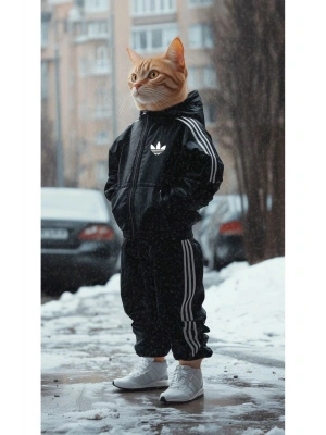 Kedi Kapı Direk Kaplama Folyosu BASKILI STİCKER Sağ-Sol 2 Adet 22*50 CM