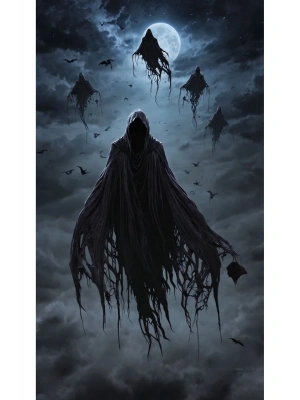 Ölüm Meleği Kapı Direk Kaplama Folyosu BASKILI STİCKER Sağ-Sol 2 Adet 22*50 CM