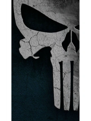 Punisher Kapı Direk Kaplama Folyosu BASKILI STİCKER Sağ-Sol 2 Adet 22*50 CM