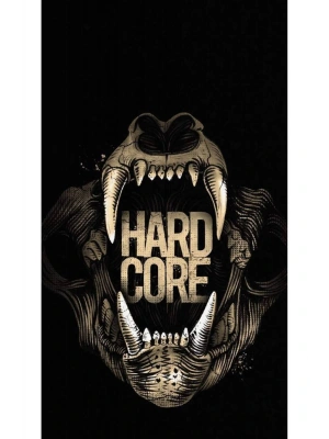 Hard Core Kapı Direk Kaplama Folyosu BASKILI STİCKER Sağ-Sol 2 Adet 22*50 CM