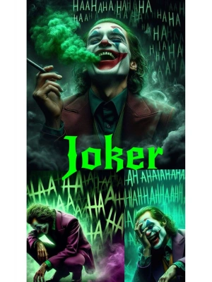 Joker Kapı Direk Kaplama Folyosu BASKILI STİCKER Sağ-Sol 2 Adet 22*50 CM