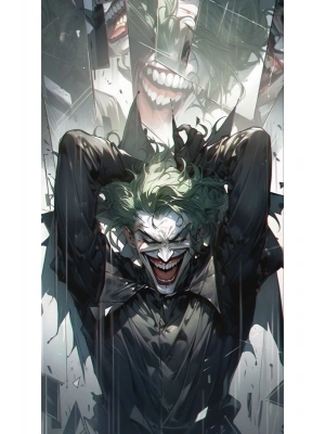 Joker Kapı Direk Kaplama Folyosu BASKILI STİCKER Sağ-Sol 2 Adet 22*50 CM