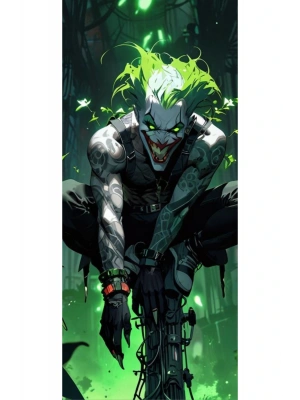 Joker Kapı Direk Kaplama Folyosu BASKILI STİCKER Sağ-Sol 2 Adet 22*50 CM