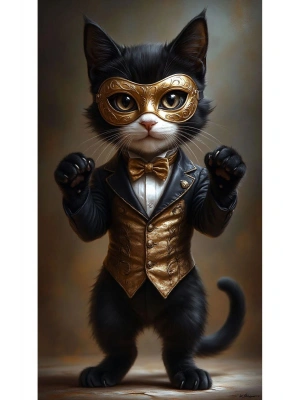 Kedi Kapı Direk Kaplama Folyosu BASKILI STİCKER Sağ-Sol 2 Adet 22*50 CM