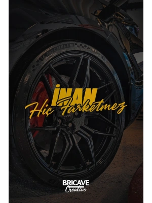 İnan Hiç Farketmez Yazı JDM Araba-Motosiklet Cam Etiket Sticker 20x7cm