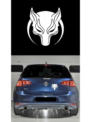 Börü Kurt Araba, Motorsiklet, Kask, Laptop Sticker 20 Cm