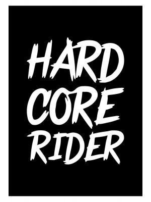 Sticker Master Hard Core Rider Motorsiklet,Kask,Laptop,Motor Ve Oto Araç Sticker 14 X 18 Cm Beyaz