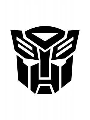 Transformers Sticker Oto Sticker Araba Cam Sticker 10 X 11 cm Siyah