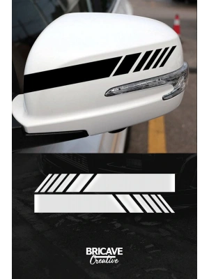 Yan Ayna Şerit Araba-Motosiklet Cam Etiket Sticker 18x5cm