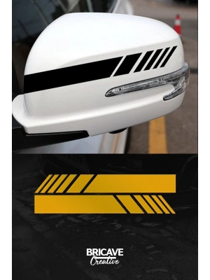 Yan Ayna Şerit Araba-Motosiklet Cam Etiket Sticker 18x5cm