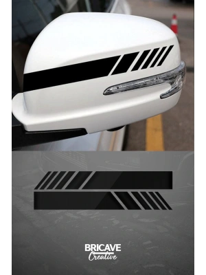 Yan Ayna Şerit Araba-Motosiklet Cam Etiket Sticker 18x5cm