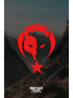 Kurt Börü Logo Araba-motosiklet Sticker 22x28cm