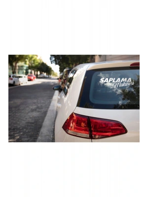 Saplama Makinesi Jdm Yazı Araba-motosiklet Cam Etiket Sticker 18x6cm
