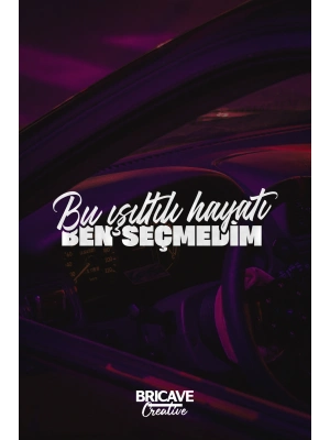 Bu Işıltılı Hayatı Ben Seçmedim Yazı JDM Araba-Motosiklet Cam Etiket Sticker 22x6,2cm